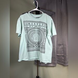 Rare Tony Hawk Green Short Sleeve Tee with misfit Graphic Design